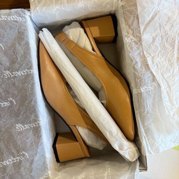 L’INTERVALLE Jarotes 38 camel slingback NWT - Picture 11 of 12